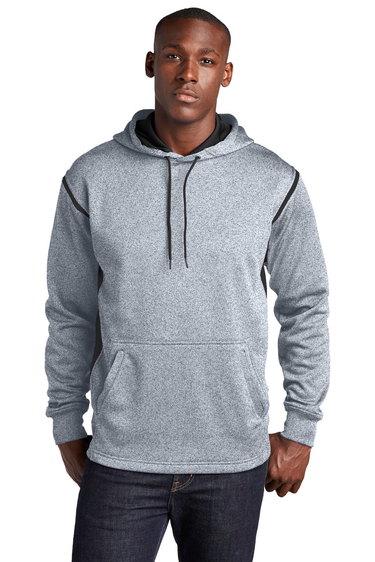 Sport-Tek F246 Tech Fleece Colorblock Hooded Sweatshirt