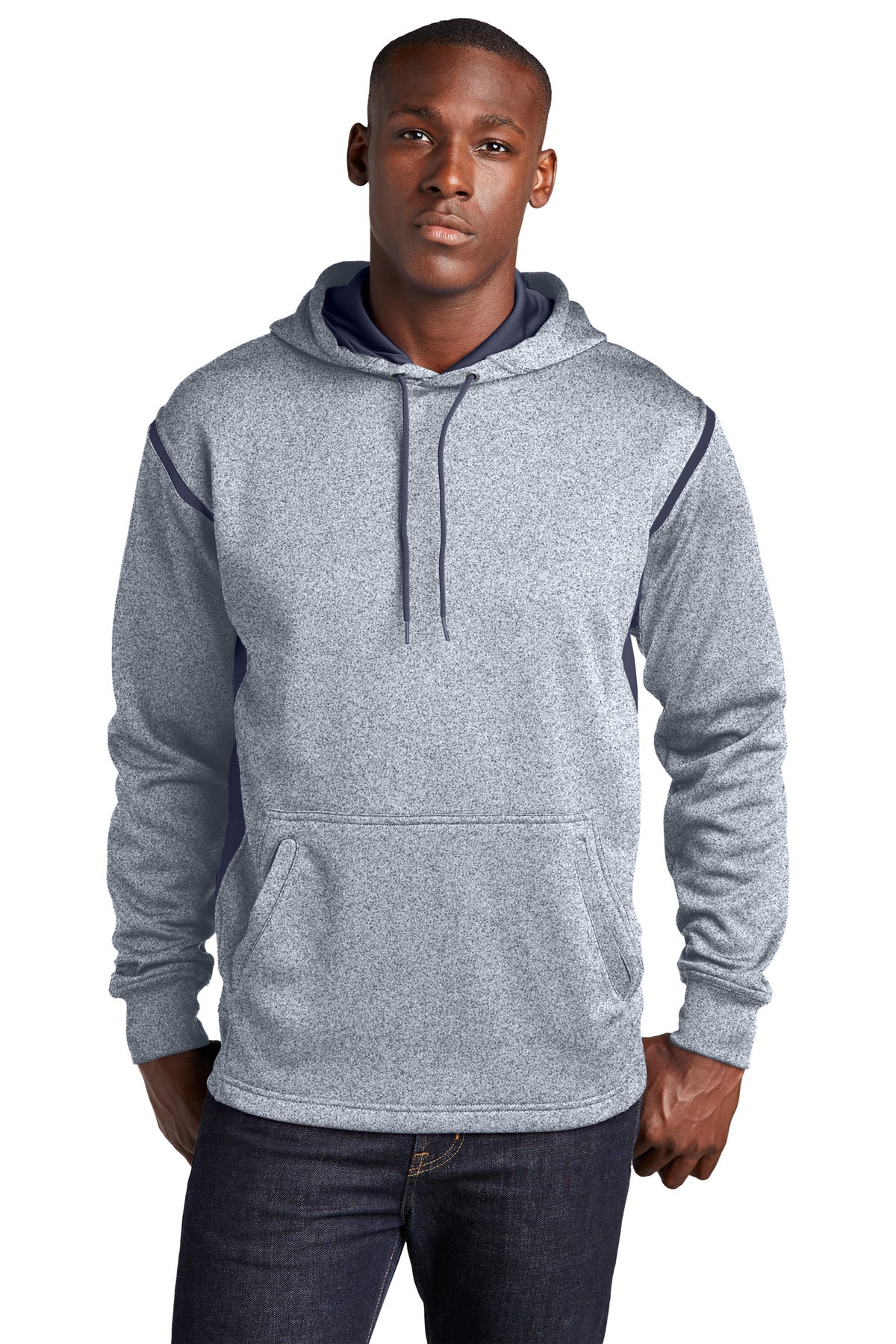 Sport-Tek F246 Tech Fleece Colorblock Hooded Sweatshirt