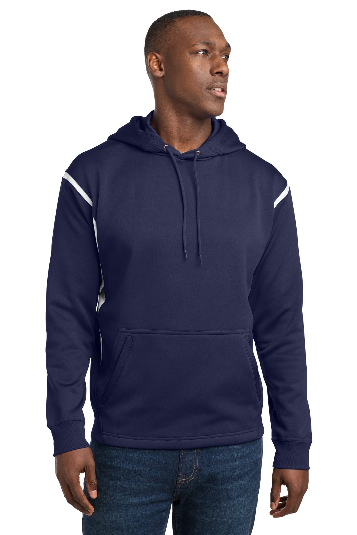 Sport-Tek F246 Tech Fleece Colorblock Hooded Sweatshirt