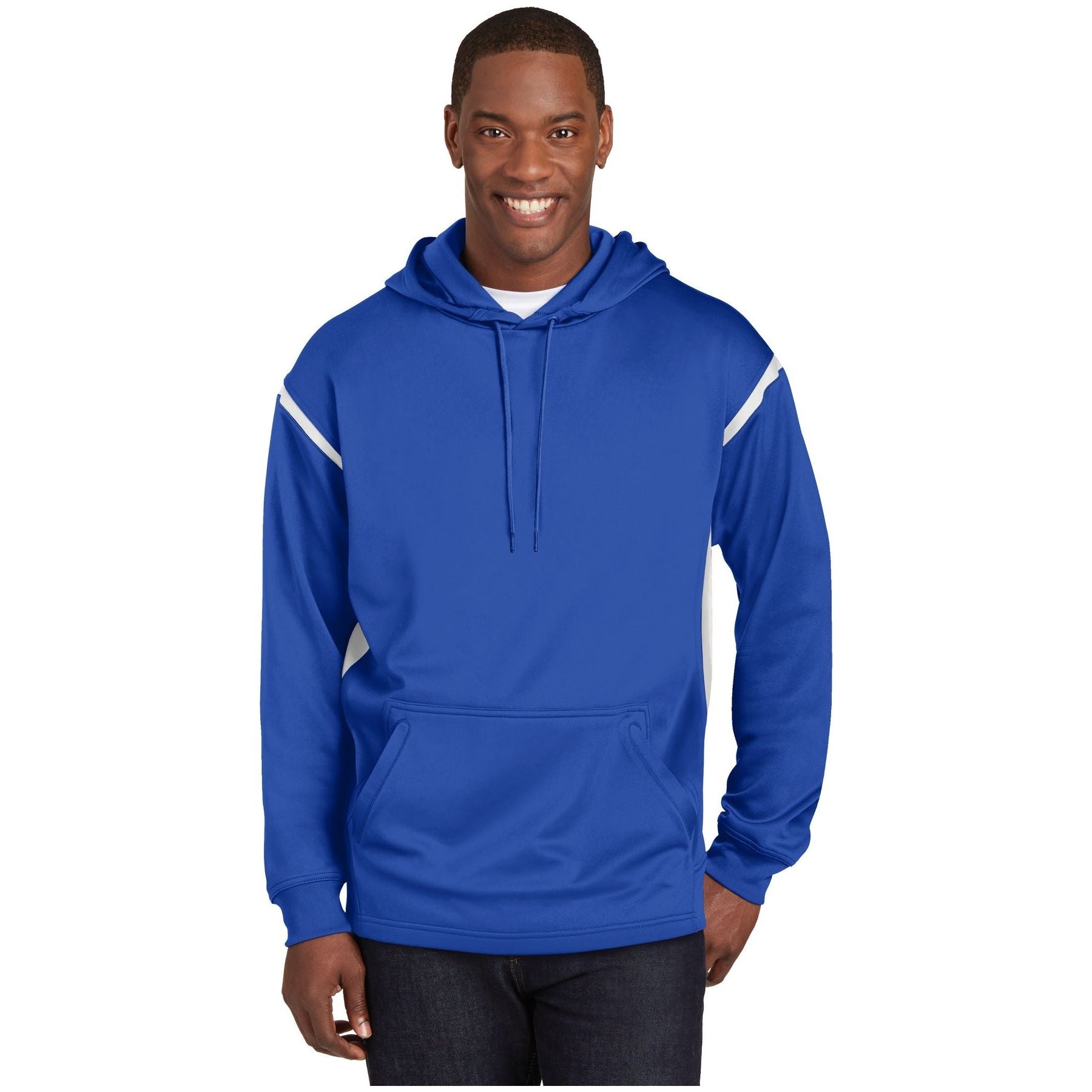 Sport-Tek ® Tech Fleece Colorblock Hooded Sweatshirt. F246 - Sport-Tek F246 Activewear Sport-Tek