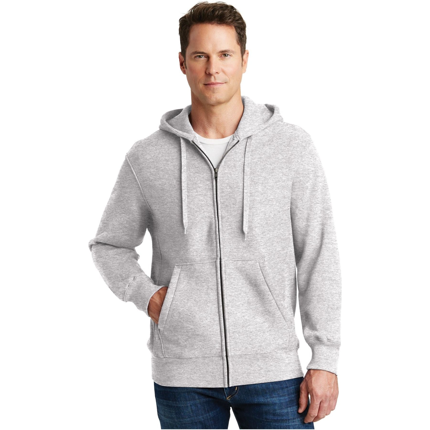 Sport-Tek ® Super Heavyweight Full-Zip Hooded Sweatshirt. F282 - Sport-Tek F282 Sweatshirts/Fleece Sport-Tek Athletic Heather XS