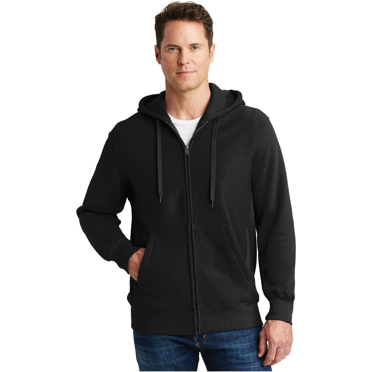 Sport-Tek ® Super Heavyweight Full-Zip Hooded Sweatshirt. F282 - Sport-Tek F282 Sweatshirts/Fleece Sport-Tek Black XS