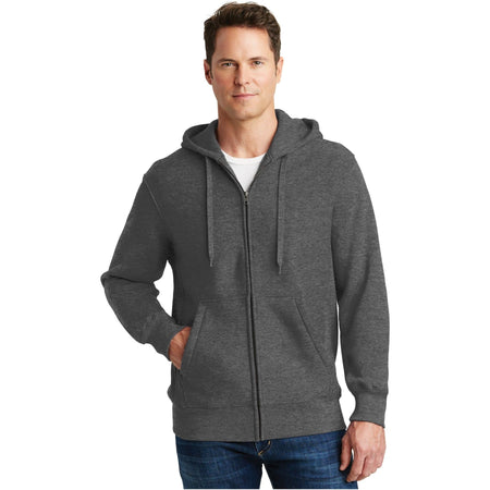 Sport-Tek ® Super Heavyweight Full-Zip Hooded Sweatshirt. F282 - Sport-Tek F282 Sweatshirts/Fleece Sport-Tek Graphite Heather XS