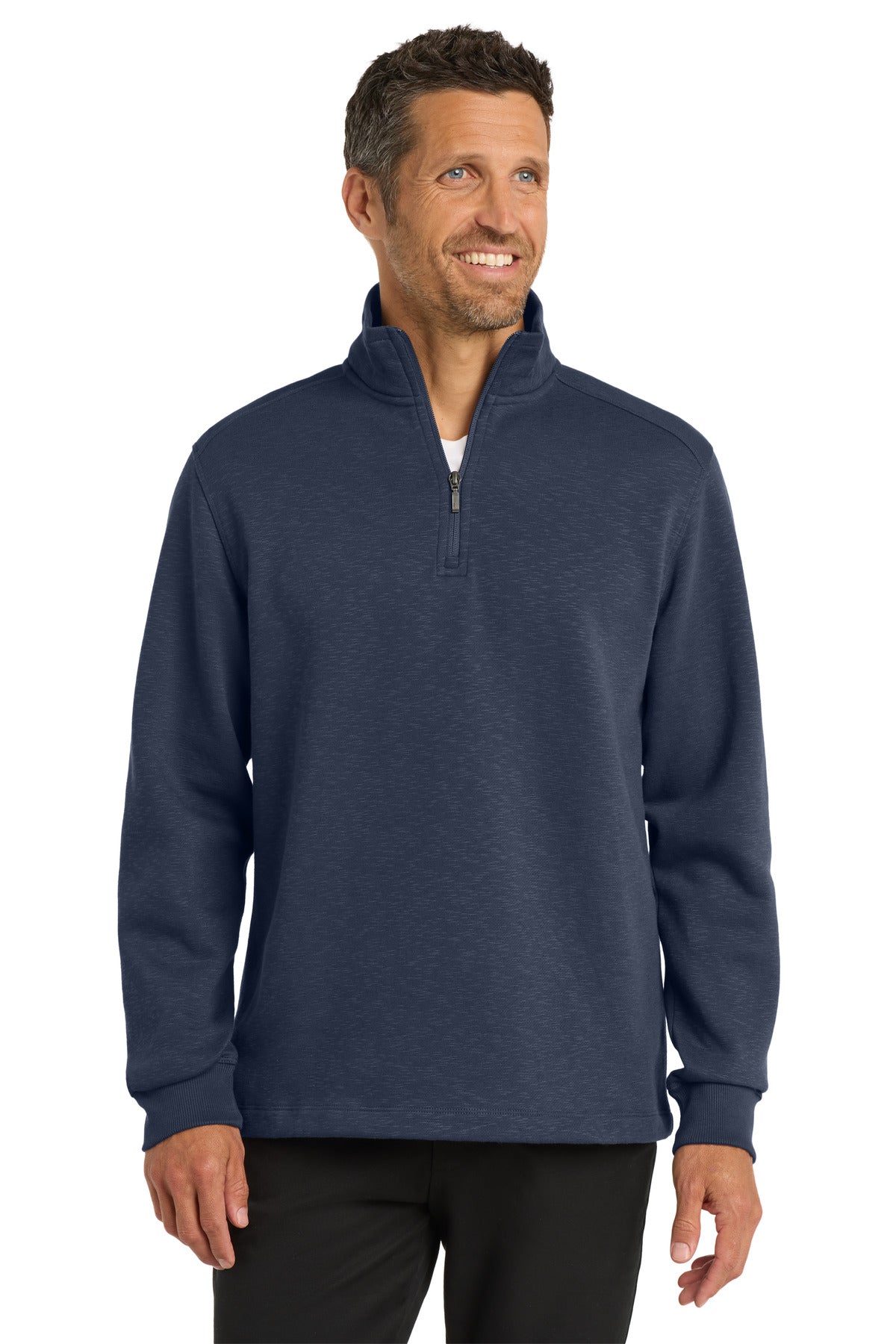 Port Authority F295 Slub Fleece 1/4-Zip Pullover