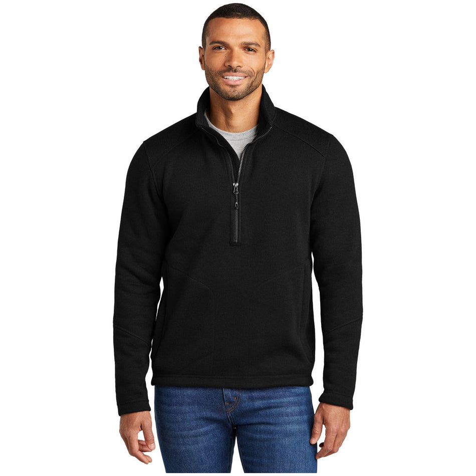 Port Authority ® Arc Sweater Fleece 1/4-Zip F426 - Port Authority F426 Outerwear Port Authority Deep Black XS