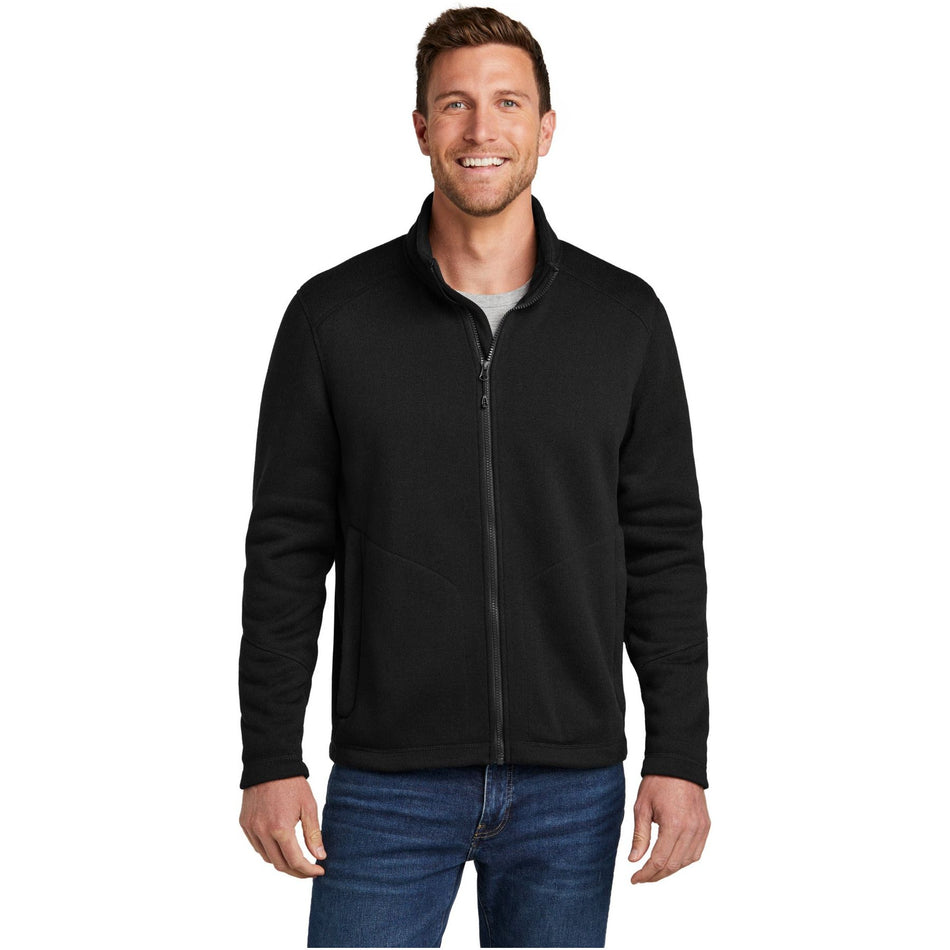 Port Authority ® Arc Sweater Fleece Jacket F428 - Port Authority F428 Outerwear Port Authority Deep Black XS