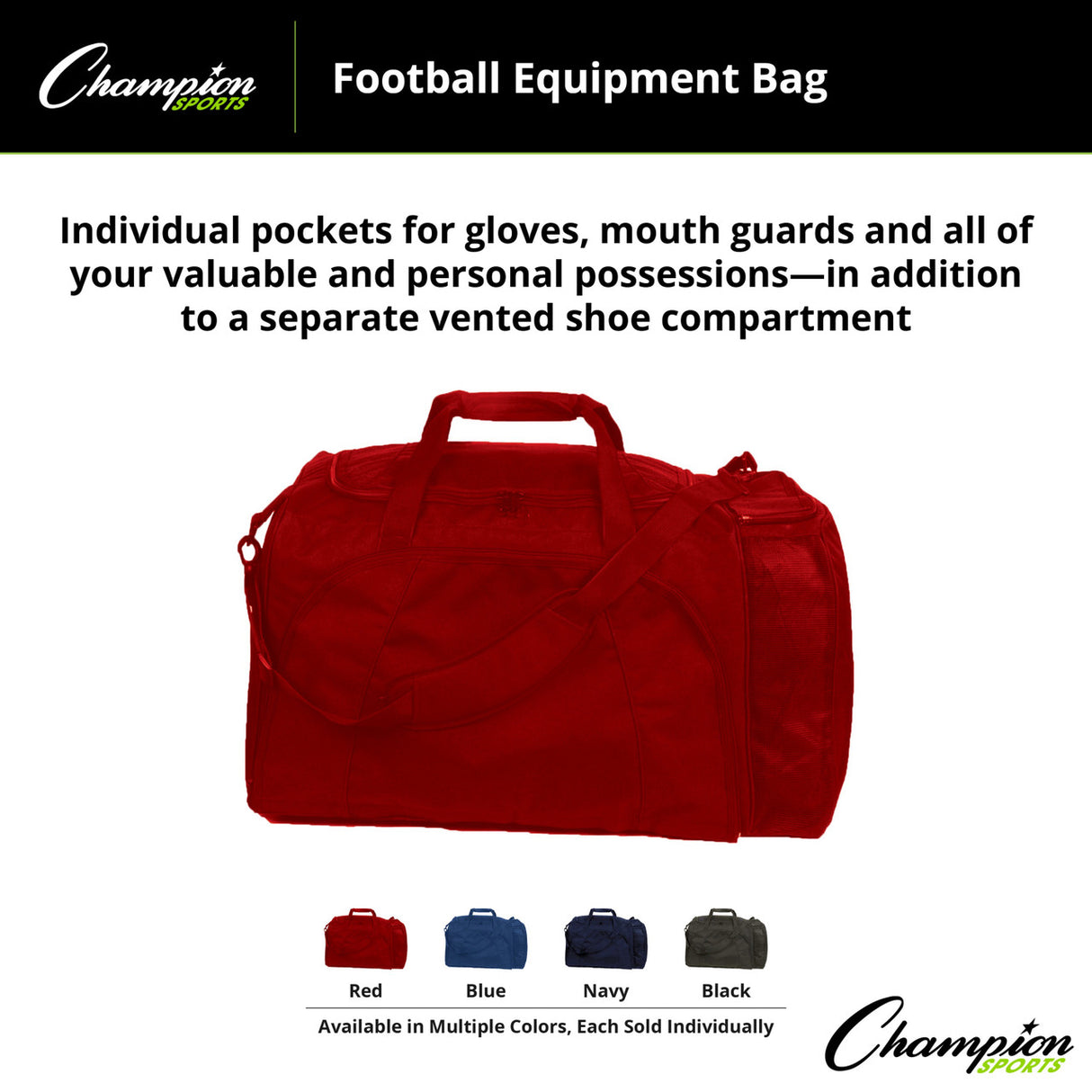 FOOTBALL EQUIPMENT BAG BLACK