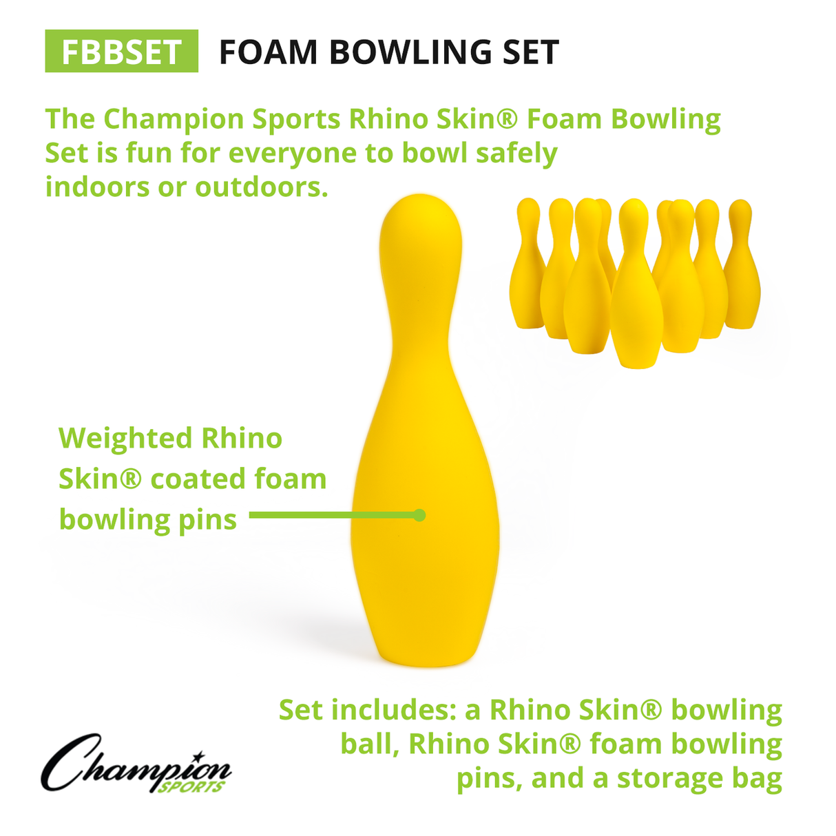 Champion Sports FOAM BOWLING SET