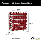 Champion Sports 60 HELMET FOOTBALL CART
