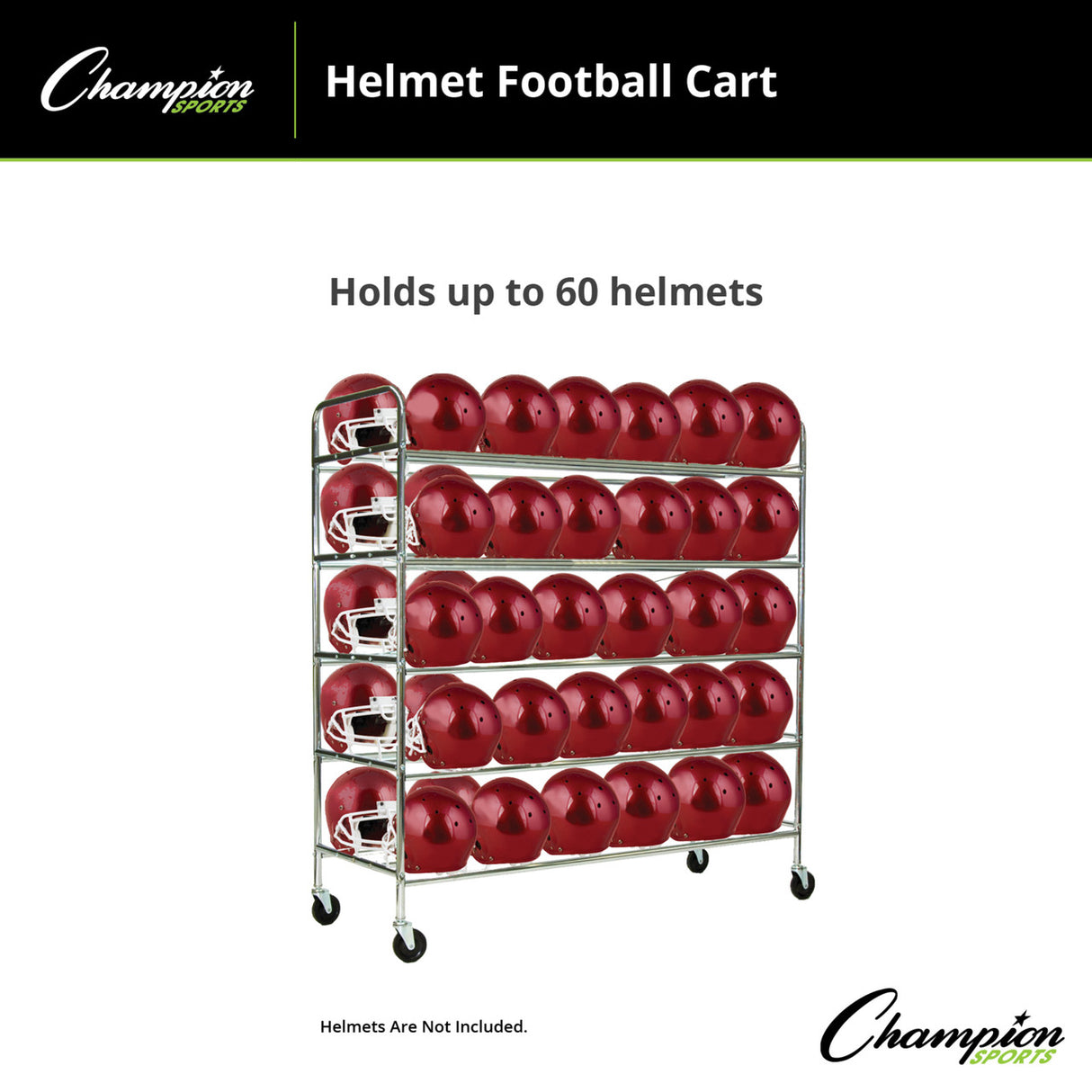 Champion Sports 60 HELMET FOOTBALL CART