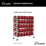 Champion Sports 60 HELMET FOOTBALL CART