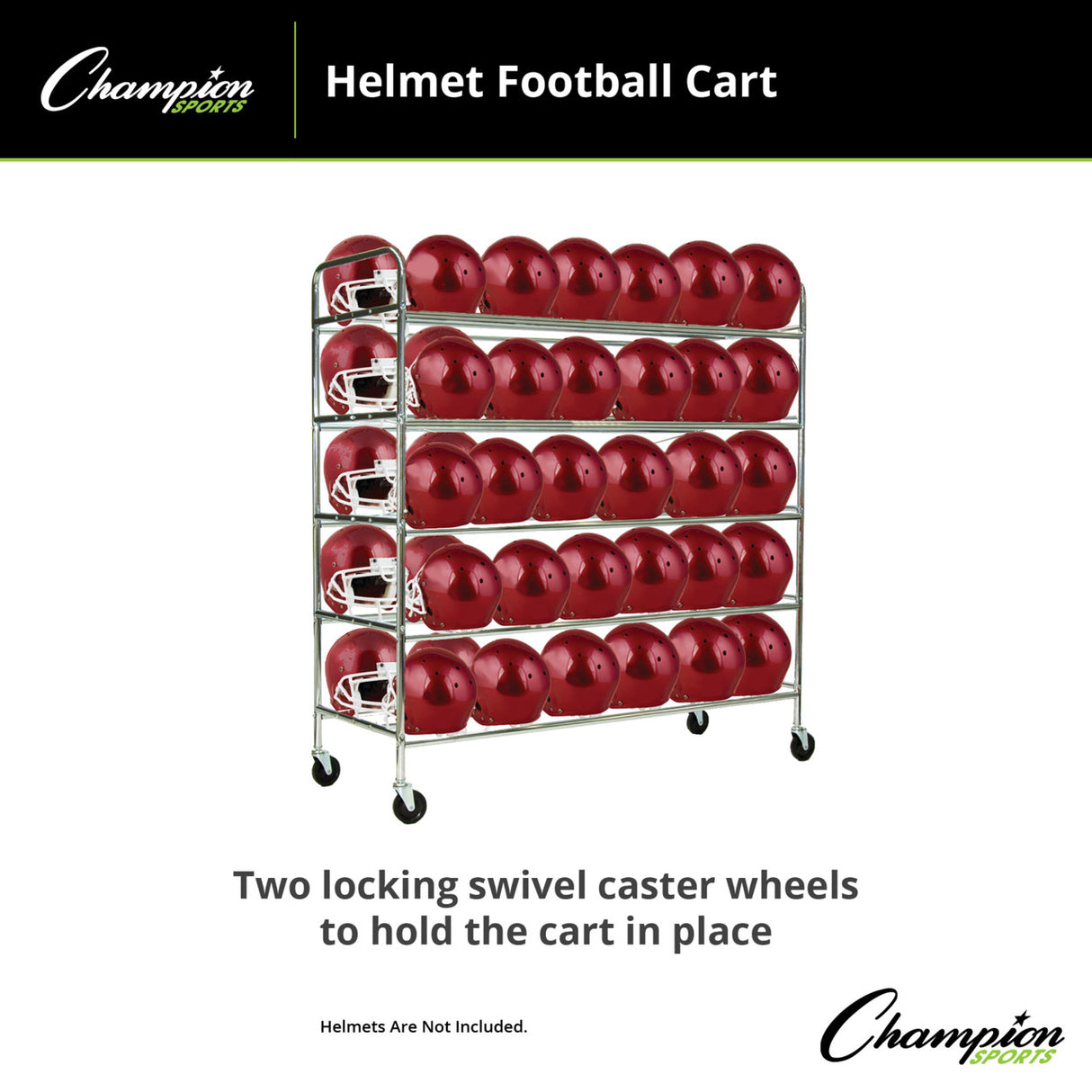 Champion Sports 60 HELMET FOOTBALL CART