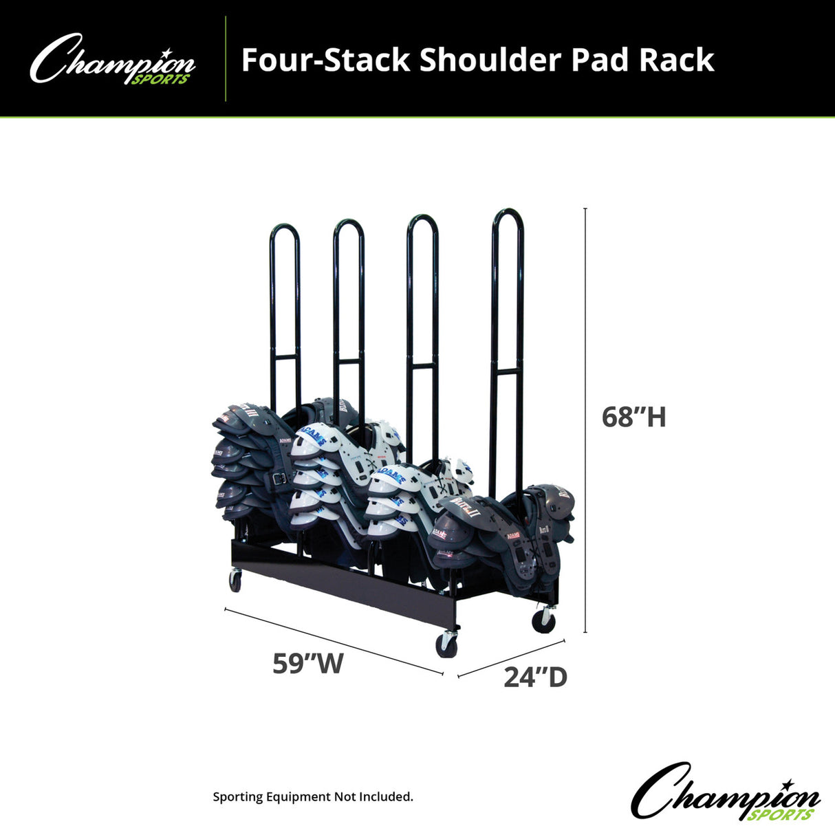 Champion Sports SHOULDER PAD RACK TWO STACKS