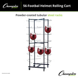 Champion Sports 56 FOOTBAL HELMET ROLLING CART