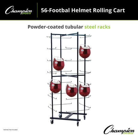 Champion Sports 56 FOOTBAL HELMET ROLLING CART