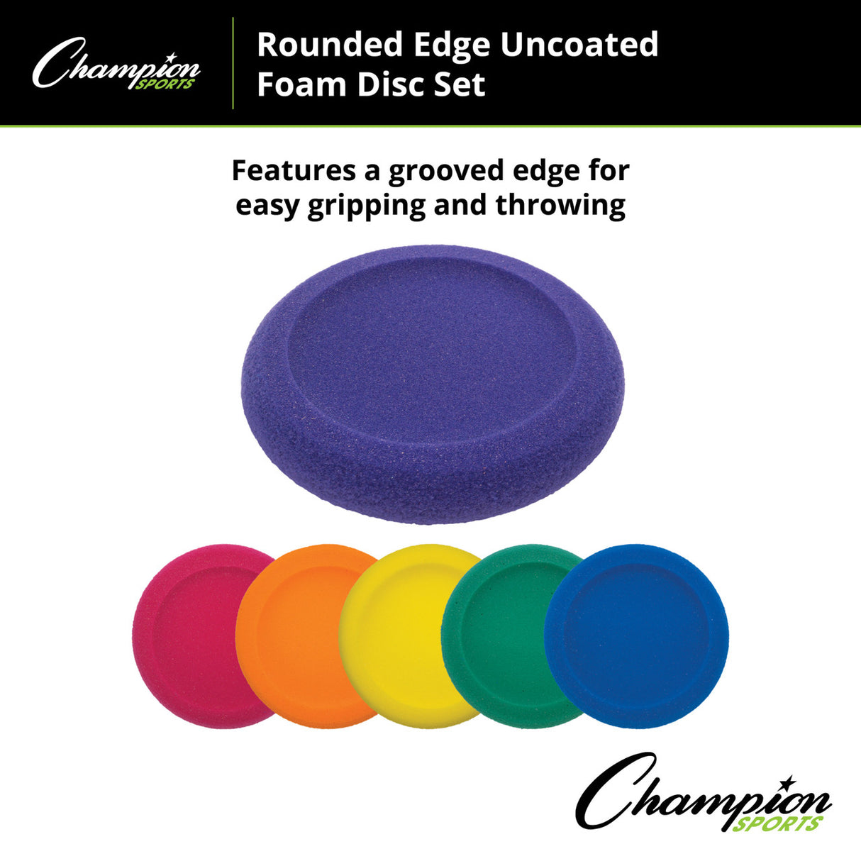 Champion Sports ROUNDED EDGE UNCOATED FOAM DISC SET