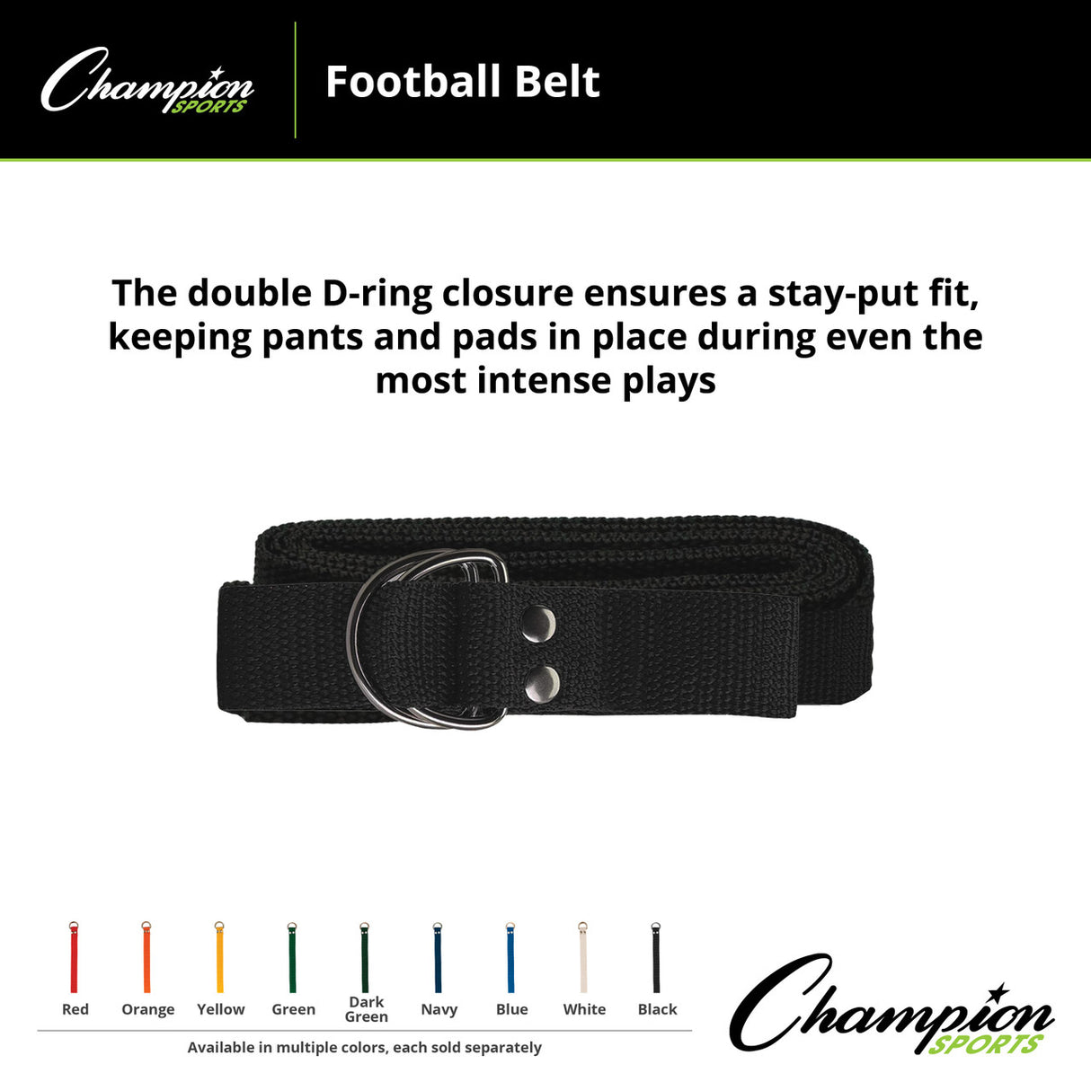 FOOTBALL BELT BLACK