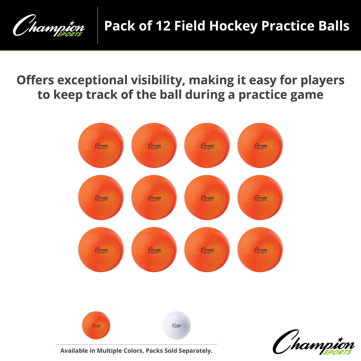 FIELD HOCKEY PRACTICE BALLS ORANGE