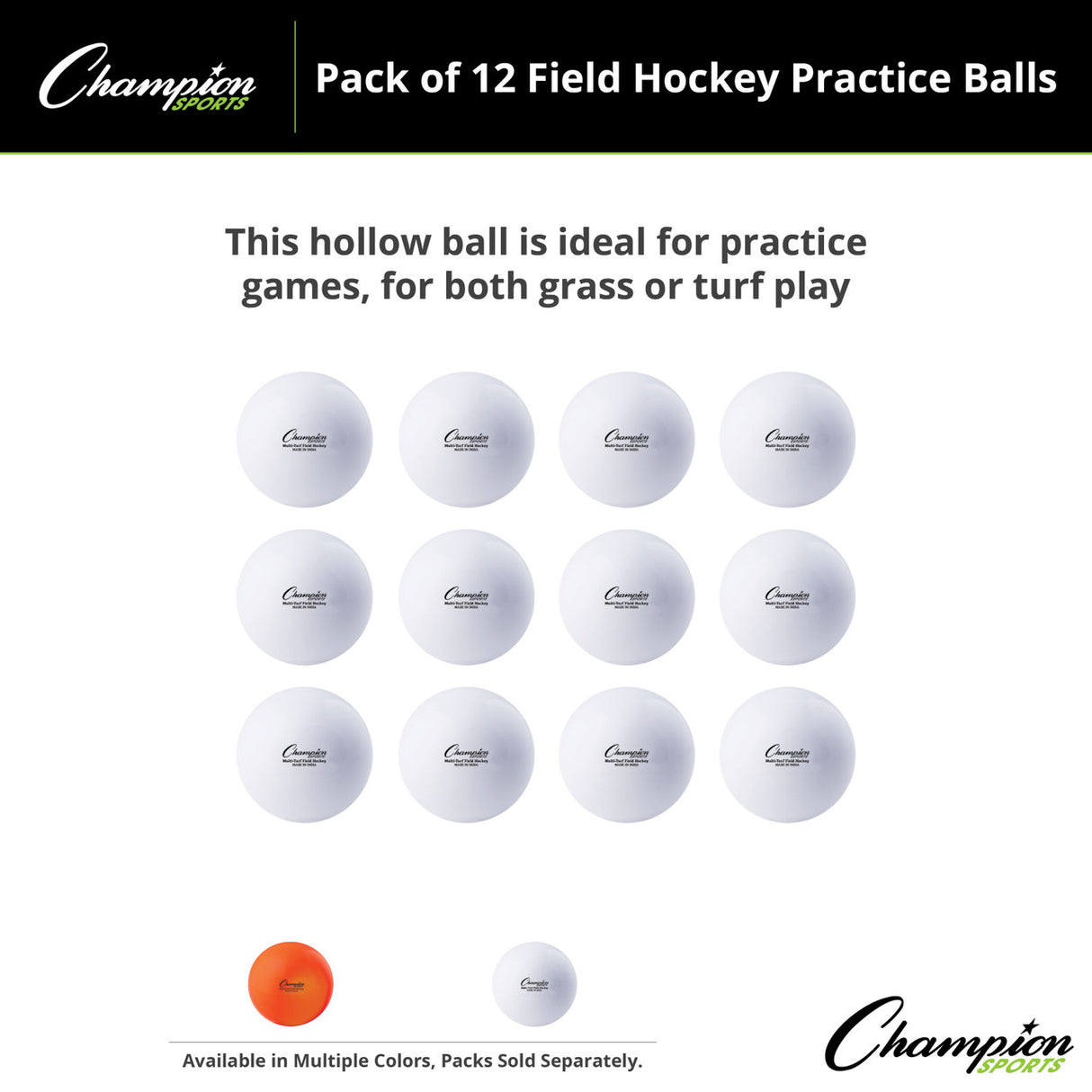 FIELD HOCKEY PRACTICE BALLS ORANGE