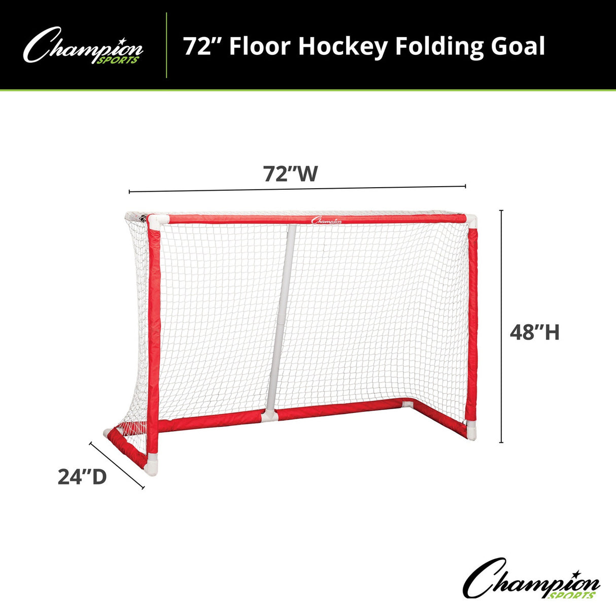 Champion Sports 72" FLOOR HOCKEY FOLDING GOAL
