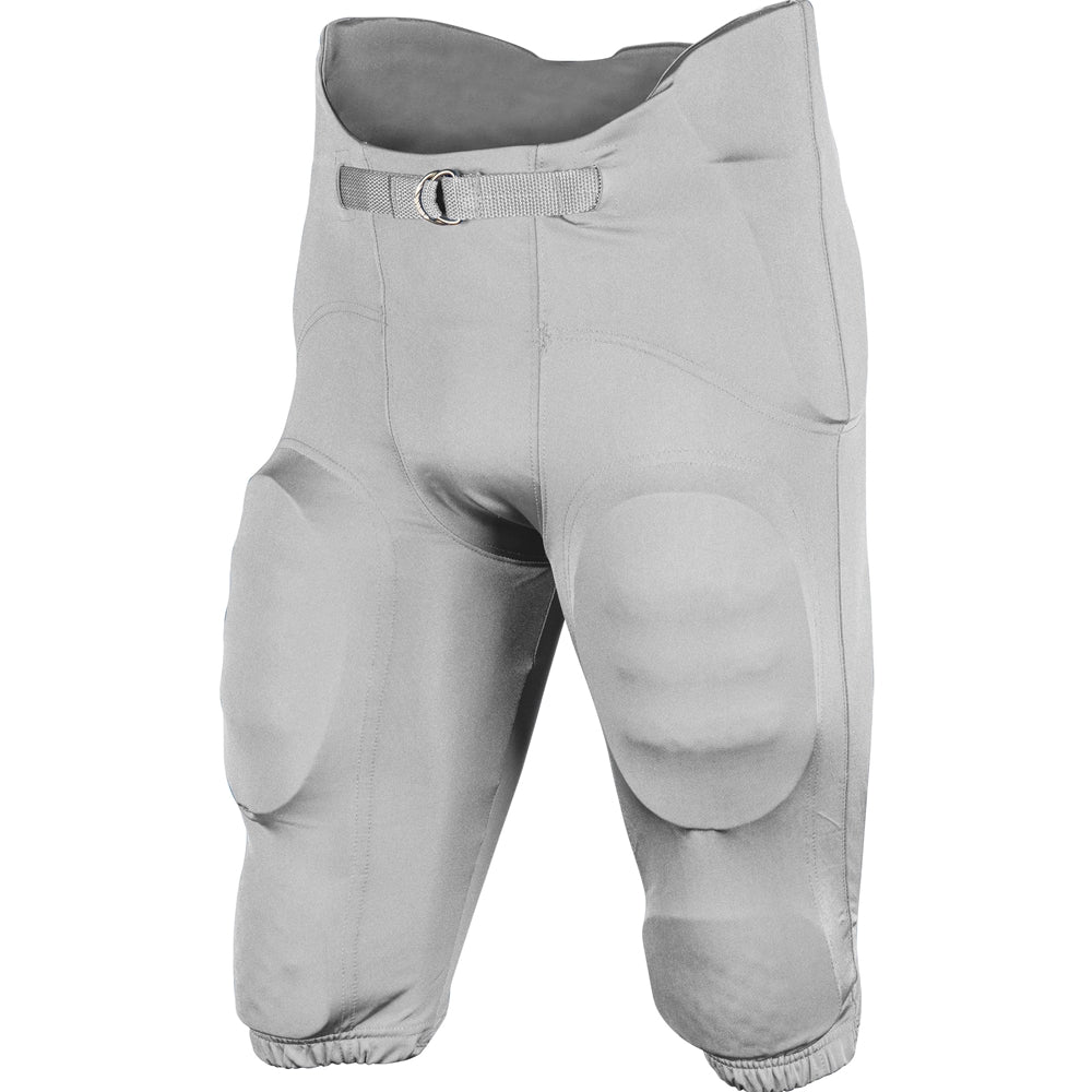 TERMINATOR 3 INTEGRATED FOOTBALL PANT W/BUILT-IN PADS | Champro FPU19 - Silver Accessories Champro Sports Silver Youth 2XS