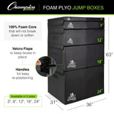 Champion Sports FOAM PLYO BOX 12" H