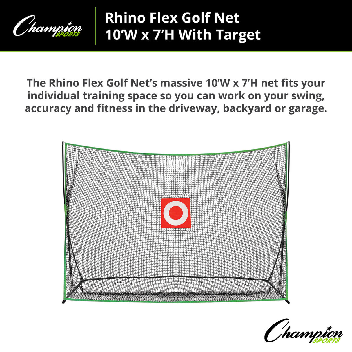 RHINO Flex RHINO FLEX GOLF NET 10' X 7' WITH TARGET
