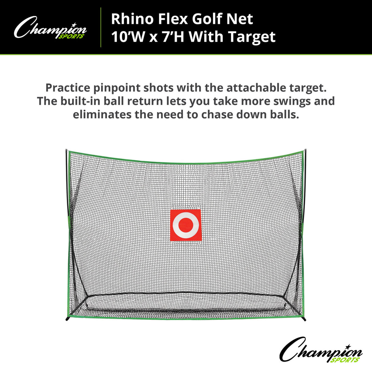 RHINO Flex RHINO FLEX GOLF NET 10' X 7' WITH TARGET