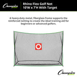 RHINO Flex RHINO FLEX GOLF NET 10' X 7' WITH TARGET