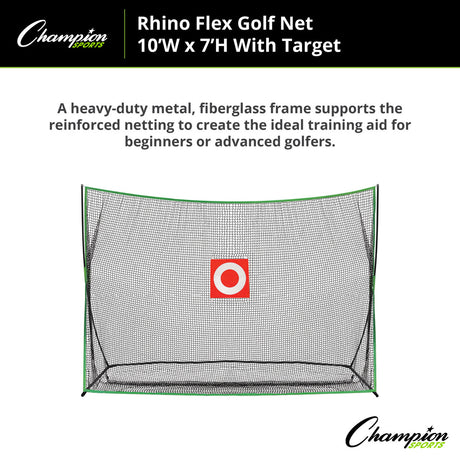 RHINO Flex RHINO FLEX GOLF NET 10' X 7' WITH TARGET
