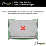 RHINO Flex RHINO FLEX GOLF NET 10' X 7' WITH TARGET