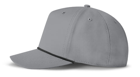 J7256 Clubhouse Performance Rope Cap - Gray with Black Rope (Side)