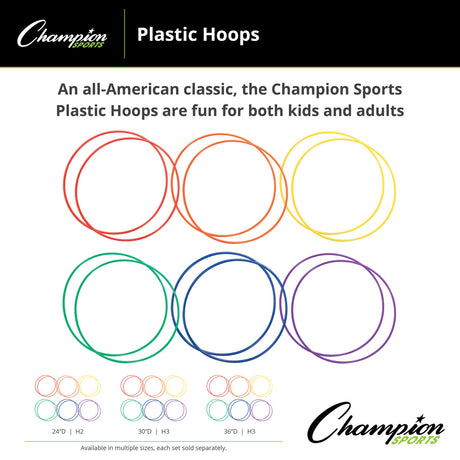 Champion Sports PLASTIC HOOPS 36" D