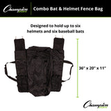 Champion Sports COMBO BAT AND HELMET FENCE BAG
