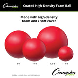 Champion Sports COATED HIGH-DENSITY FOAM BALL 8.5" D