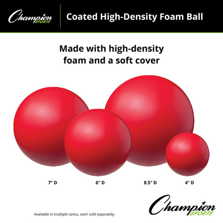 Champion Sports HD85 Coated High-Density Foam Ball 8.5" D