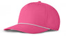 J7256 Clubhouse Performance Rope Cap - Hot Pink with White Rope (Front)