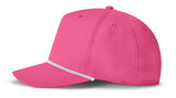 J7256 Clubhouse Performance Rope Cap - Hot Pink with White Rope (Side)