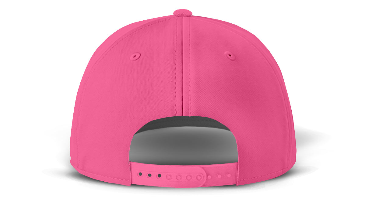 J7256 Clubhouse Performance Rope Cap - Hot Pink with White Rope (Back)