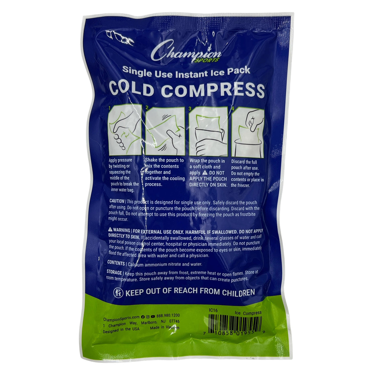 Champion Sports INSTANT COLD COMPRESS