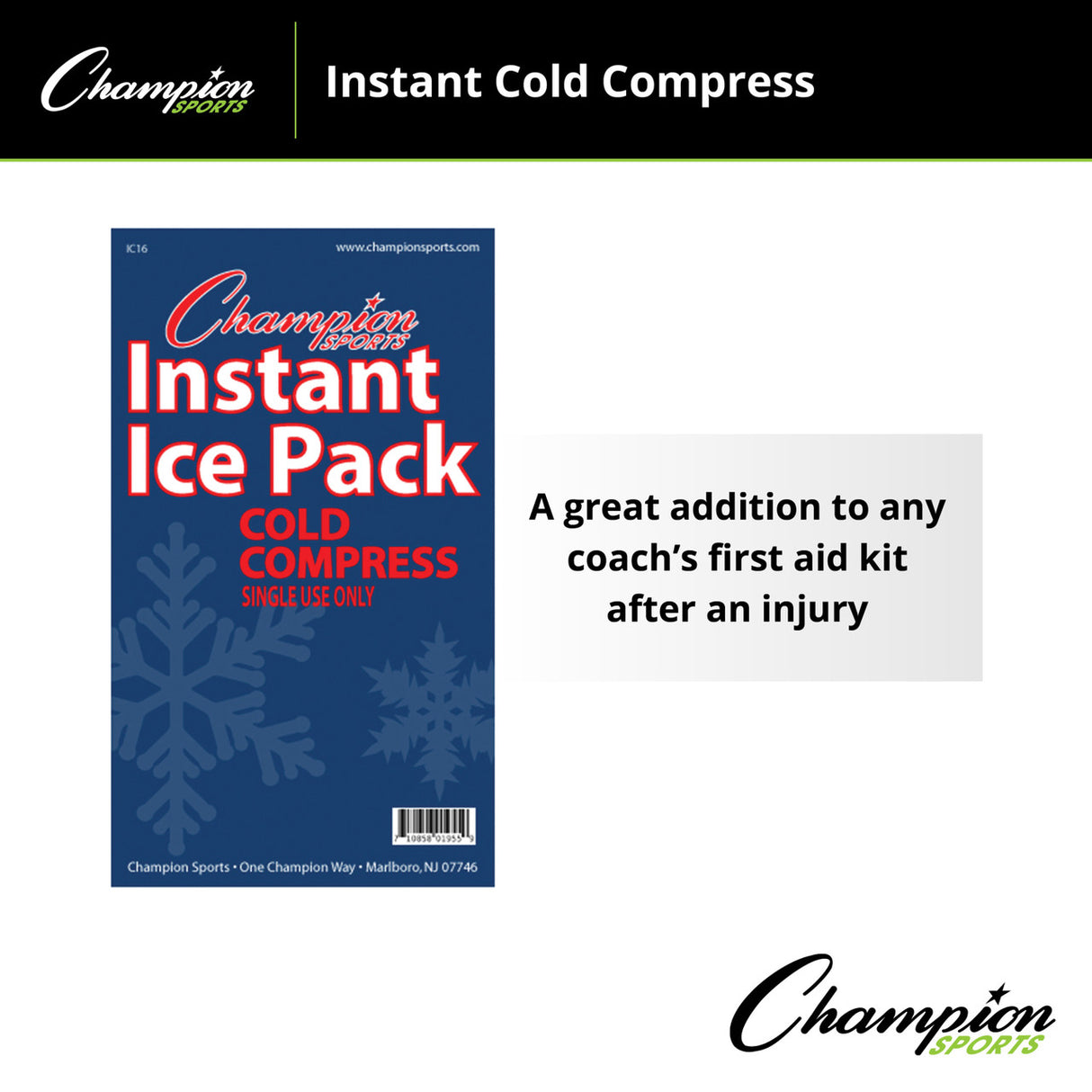Champion Sports INSTANT COLD COMPRESS
