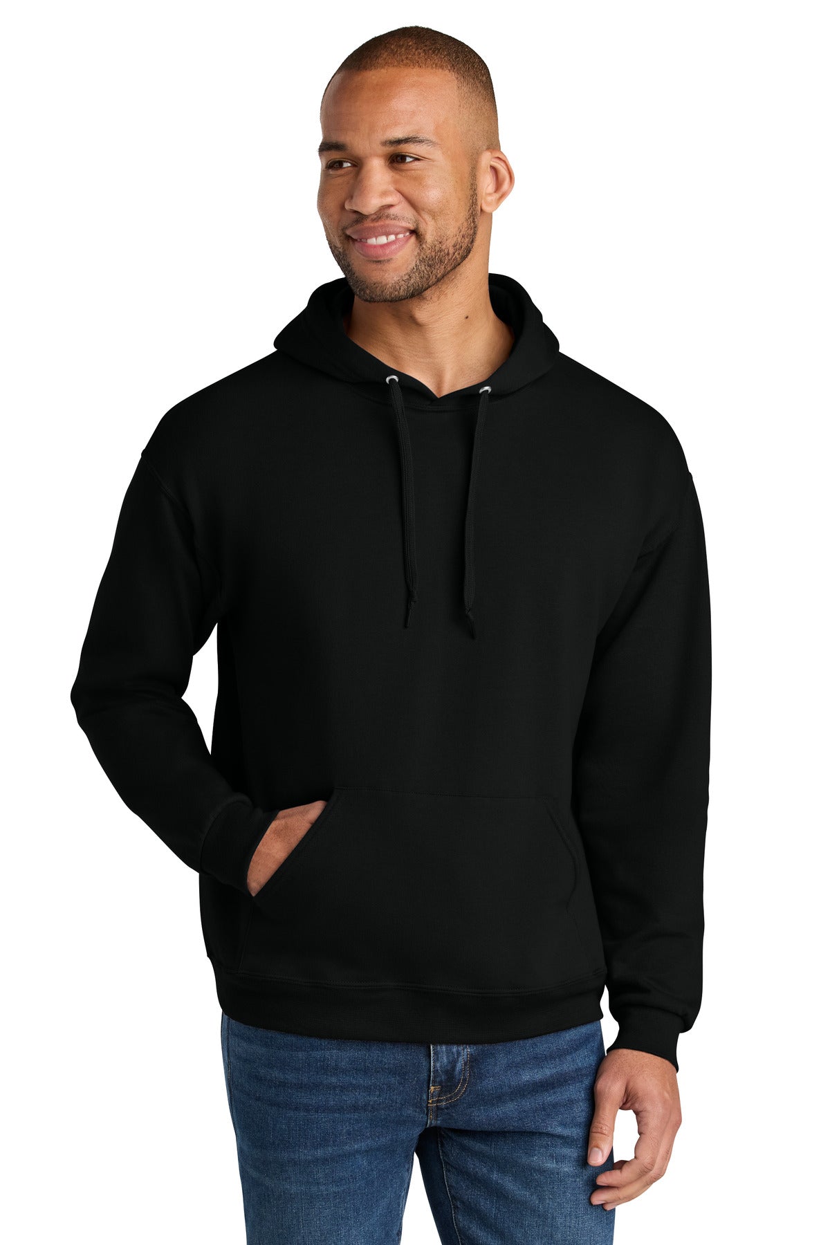Jerzees Ultimate ™  Unisex CVC Ring Spun Hooded Sweatshirt IC49M - Jerzees IC49M