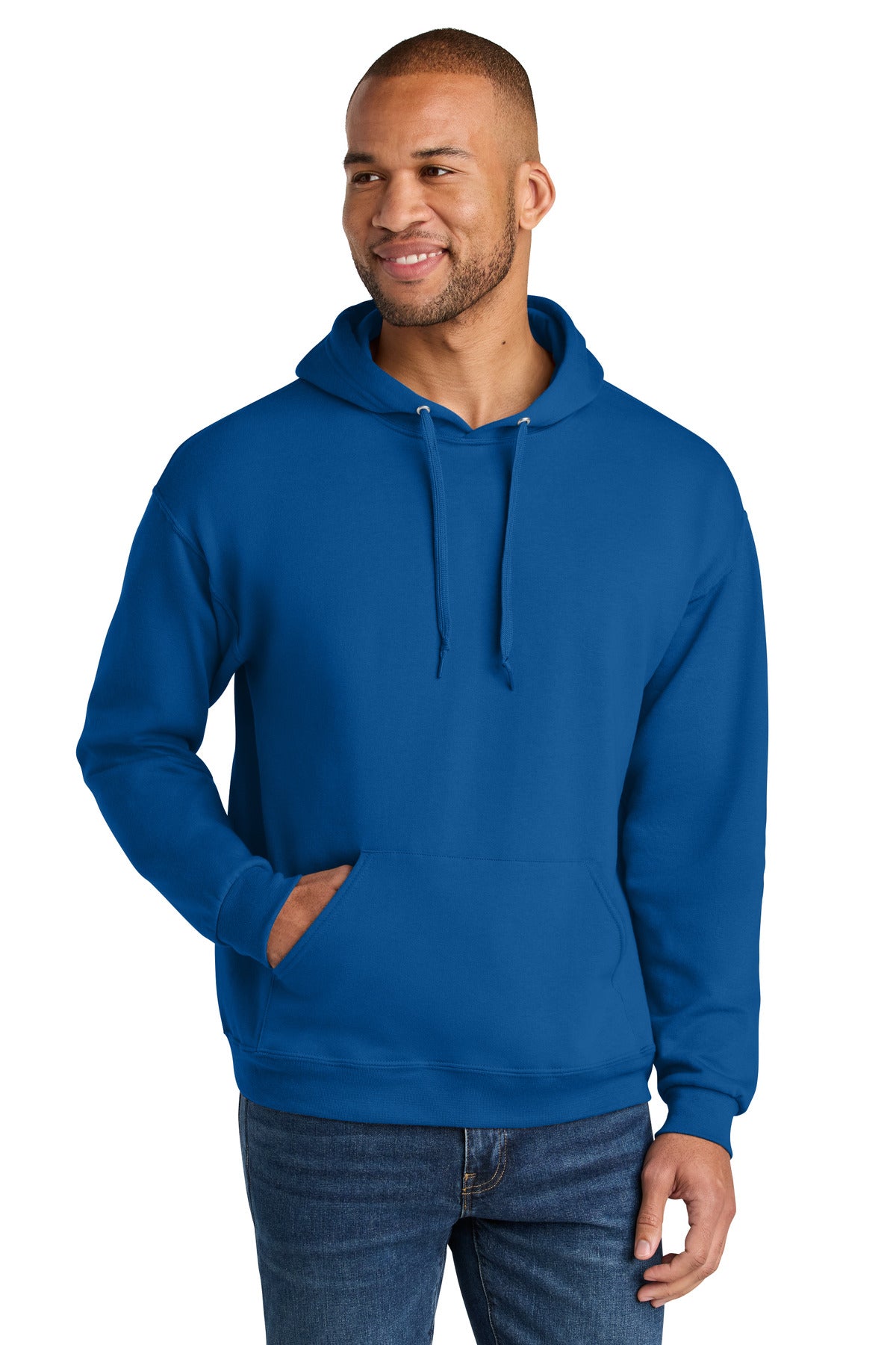 Jerzees Ultimate ™  Unisex CVC Ring Spun Hooded Sweatshirt IC49M - Jerzees IC49M
