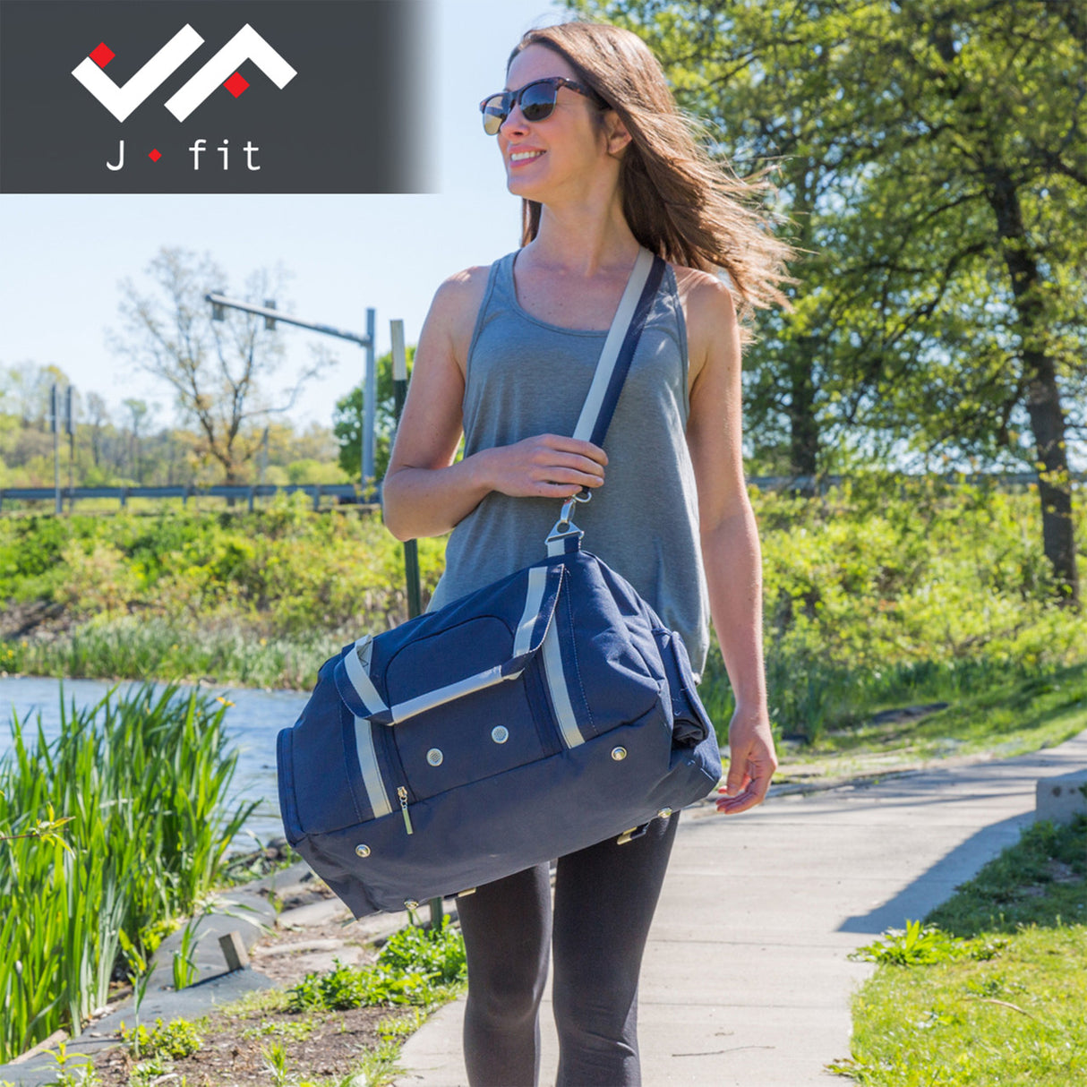 JFIT ABBIE YOGA BAG, NAVY