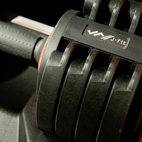 JFIT ADJUSTABLE DUMBBELL SET, 6.6-55 LB