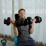 JFIT ADJUSTABLE DUMBBELL SET, 6.6-55 LB