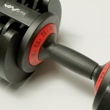 JFIT ADJUSTABLE DUMBBELL SET, 6.6-55 LB