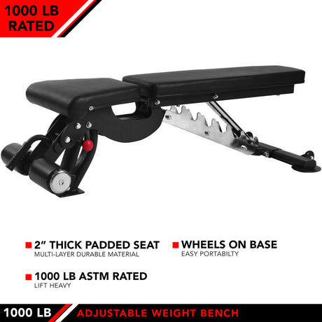JFIT ADJUSTABLE WEIGHT BENCH, 1000