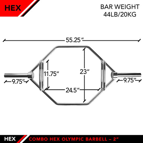 JFIT HEX DEAD LIFT BARBELL, 750 LB CAPABILITY