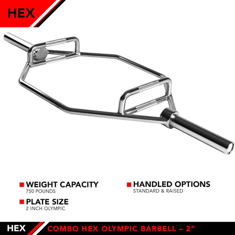 JFIT HEX DEAD LIFT BARBELL, 750 LB CAPABILITY
